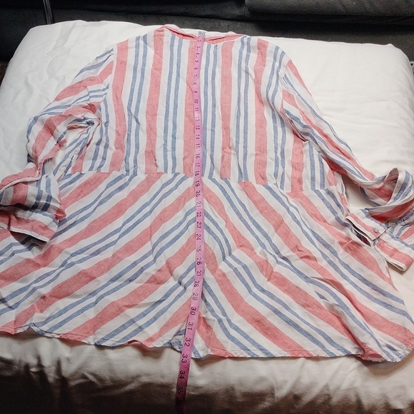 Artisan NY 100% linen women's long sleeved top size XL - Picture 9 of 11